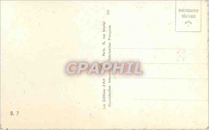 CPA Sainte Bernadette par Fr M Bernard  — Verso