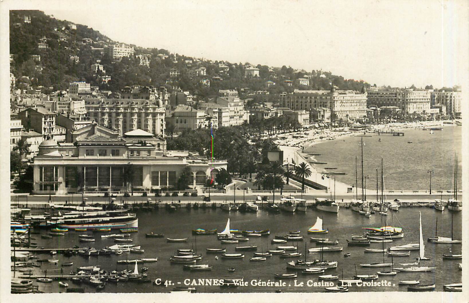 CPA Cannes Vue Generale Le Casino La Croisette 