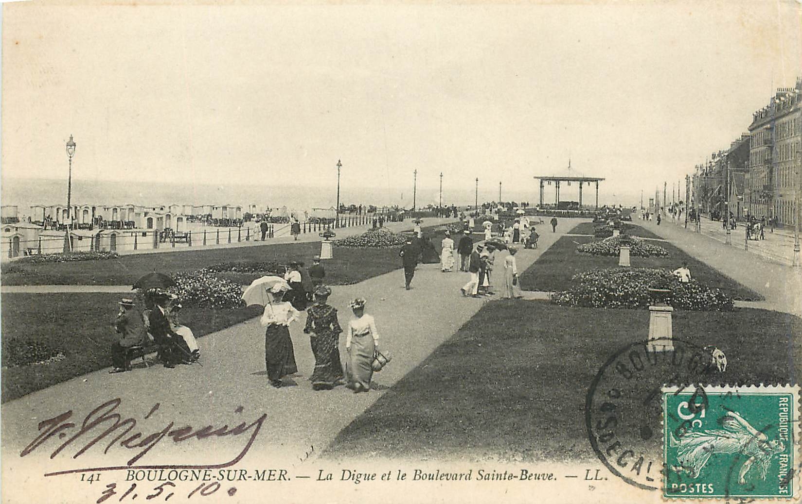 Boulogne-sur-Mer — La Digue und der Boulevard Sainte-Bewve — LL. — Verlag LL. — N° 141