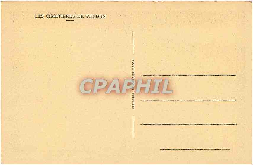 CPA Le Cimetiere National de Dou Aumont la nuit  — Rückseite