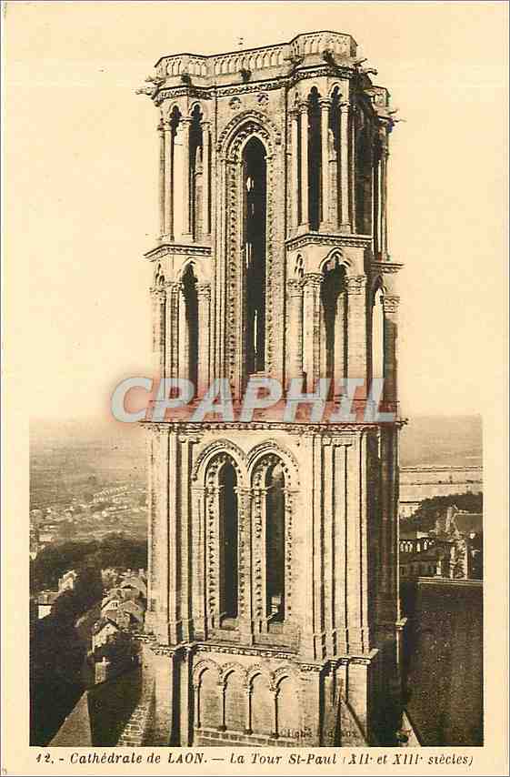 CPA Cathedrale de Laon La Tour St Paul 