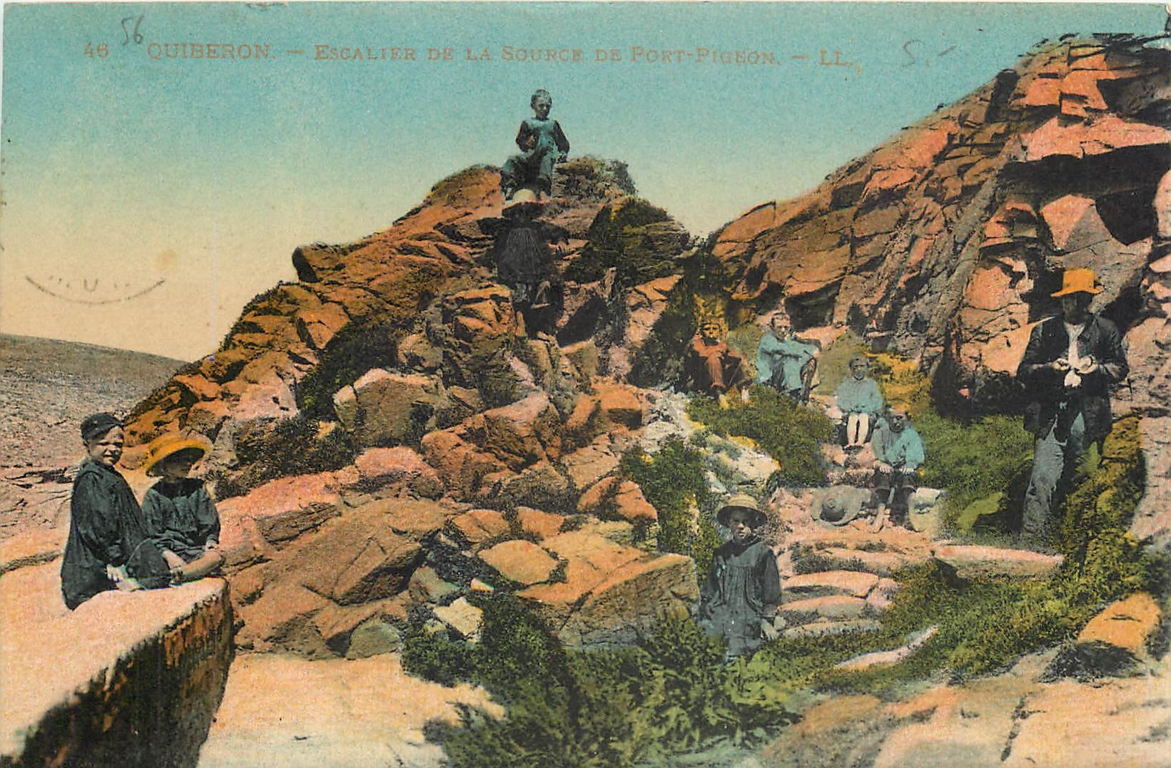 CPA Quiberon Escalier de la Source de Fort Fiction 