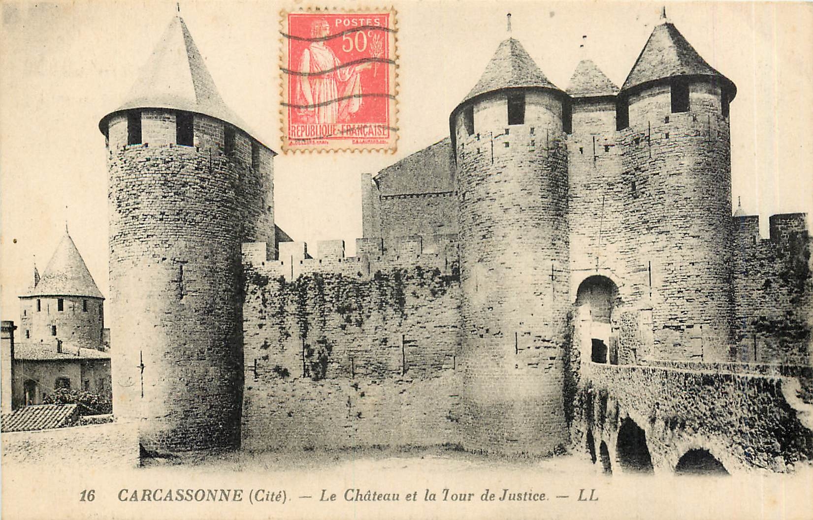 Carcassonne (Cité) — Le Château et la Tour de Justice — LL