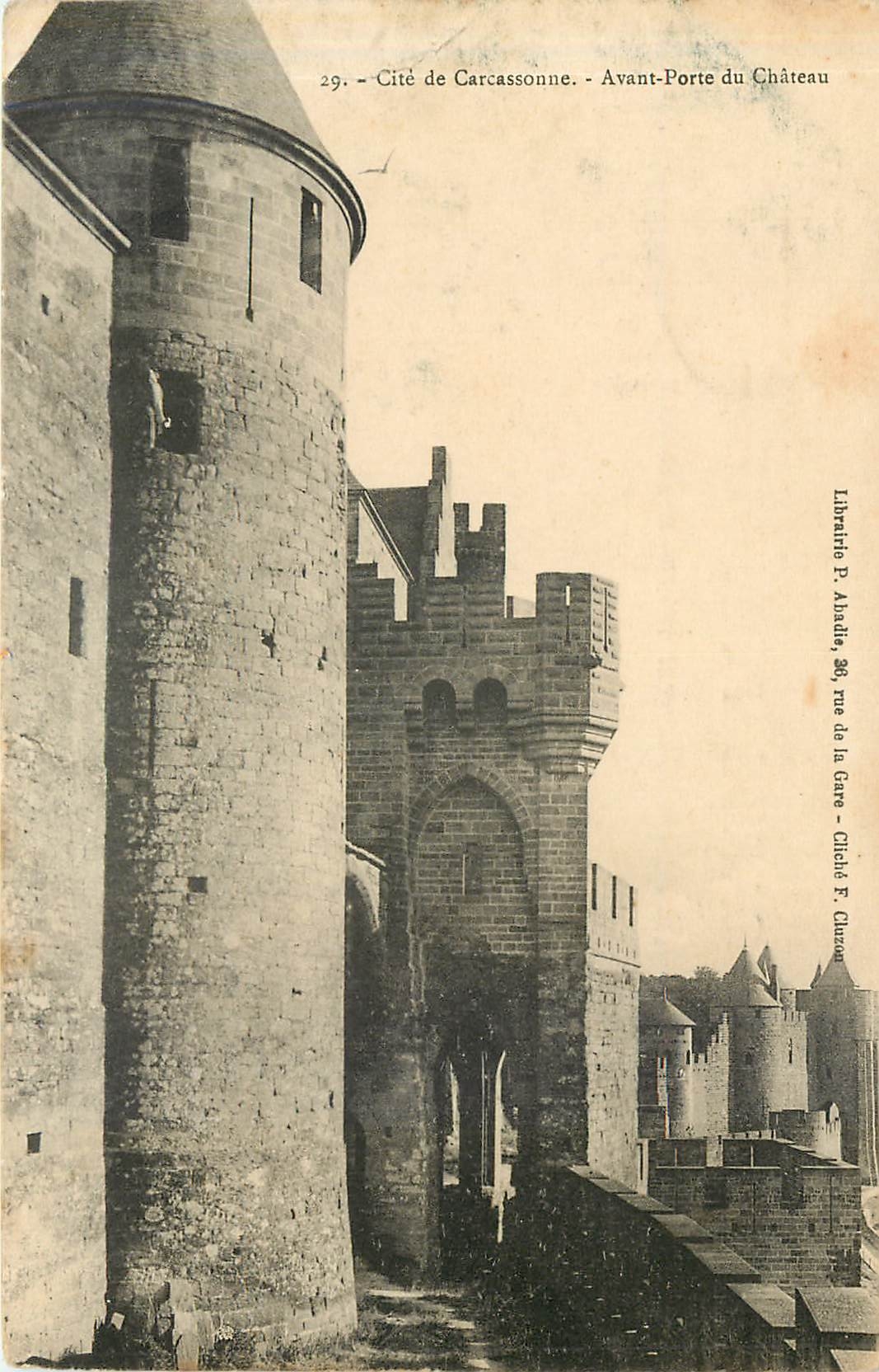 CPA Cite de Carcassonne Avant Porte du Chateau 