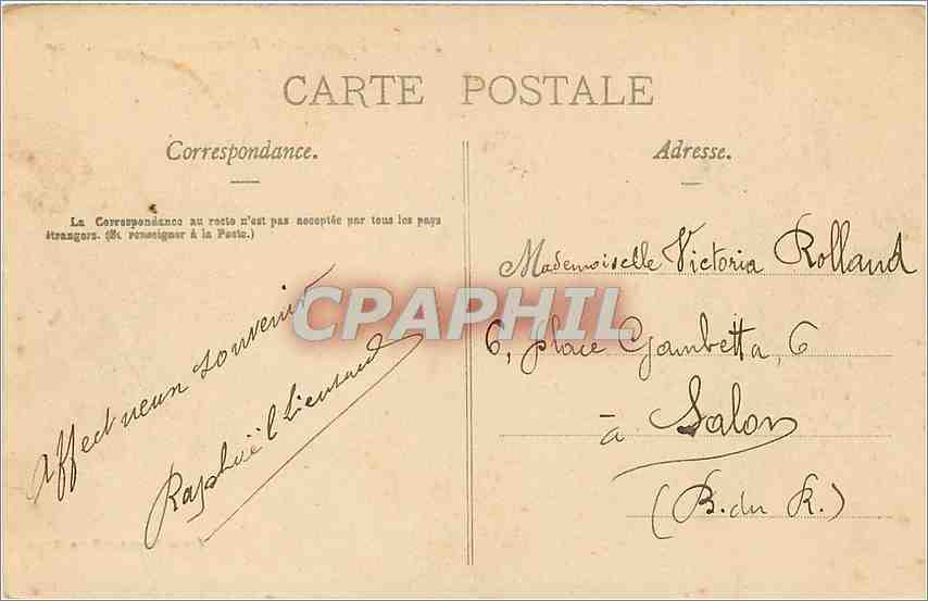 Nîmes - Jardins de la Fontaine - Bains Romains — Éditeur : Bibl. de l'Amateur de Cartes Postales — Rückseite