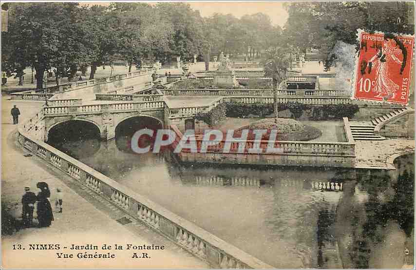 CPA Nimes Jardin de la Fontaine Vue Generale 
