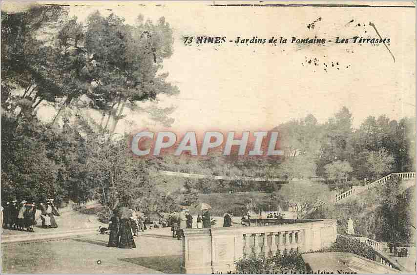 CPA Nimes Jardin de la Fontaine Les Terrasses 