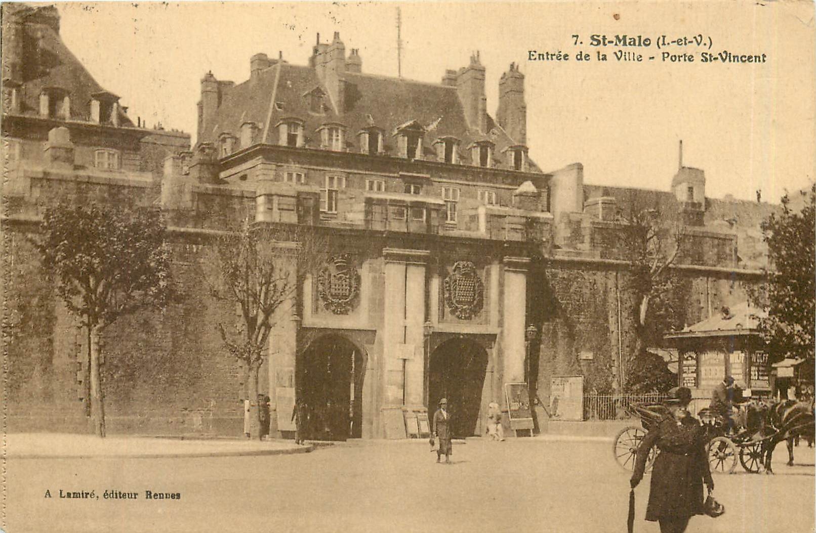 St-Malo (I.-et-V.) — Eingang in die Stadt - Tor Saint-Vincent — A Lamiré, Verlag Rennes