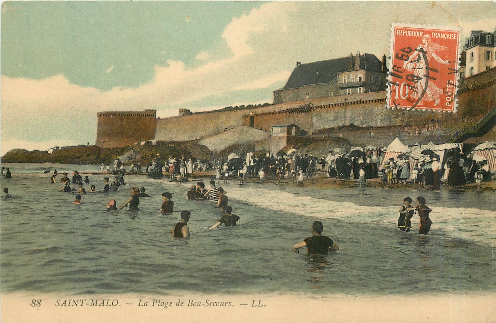 CPA Saint Malo La Plage de Bon Secours 
