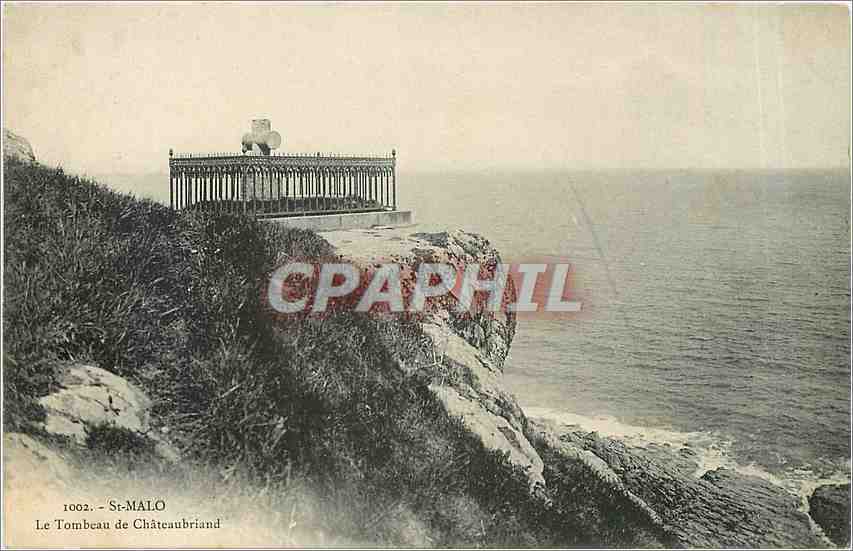 Das Grab von Châteaubriand in Saint-Malo — Verlag CPAPHIL, Nr. 1002