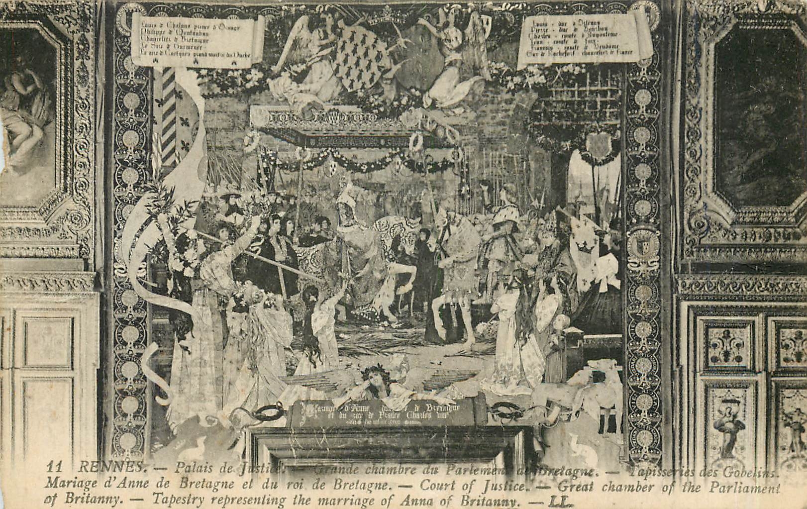 Rennes — Palais de Justice — Grande chambre du Parlement de Bretagne — Tapisseries des Gobelins — Mariage d'Anne de Bretagne et du roi de Bretagne