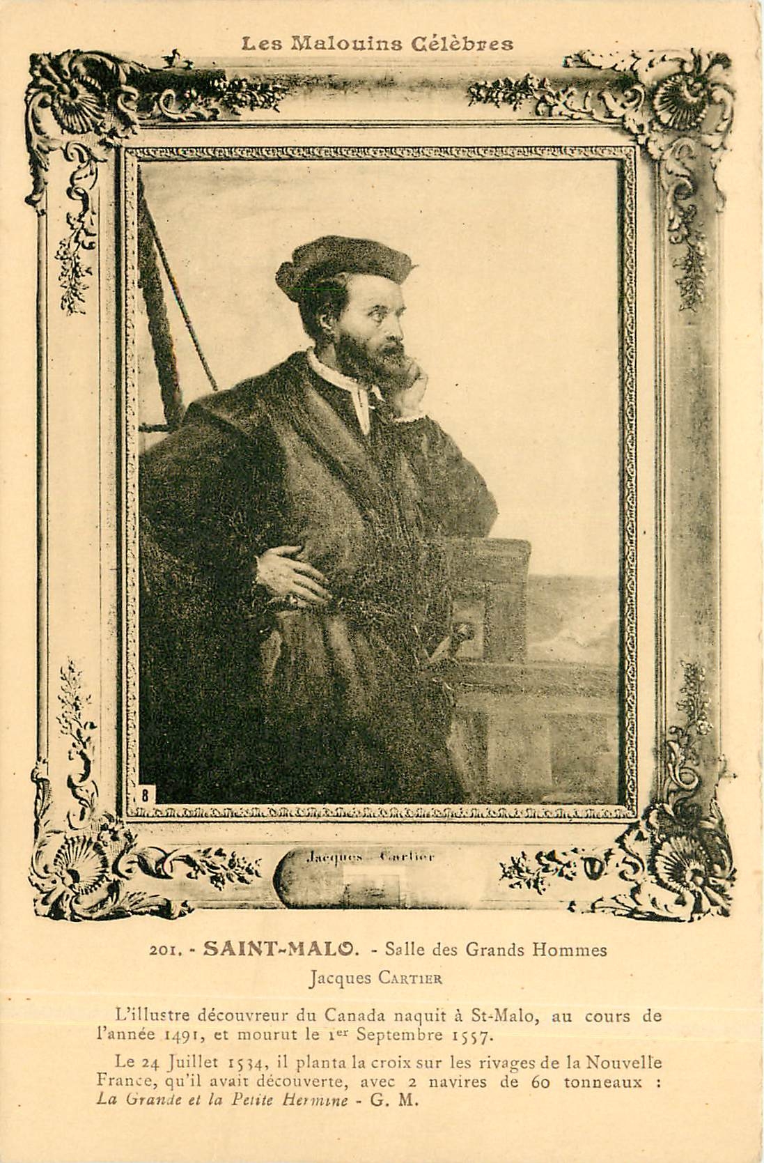 Saint-Malo - Salle des Grands Hommes - Jacques Cartier