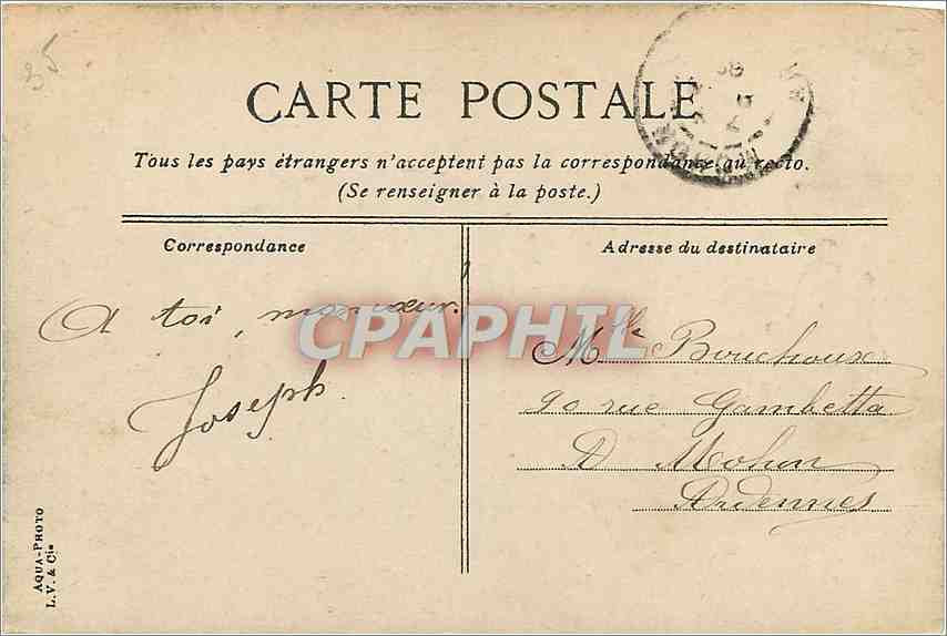 CPA Rennes Un Coin du Jardin des Plantes  — Rückseite