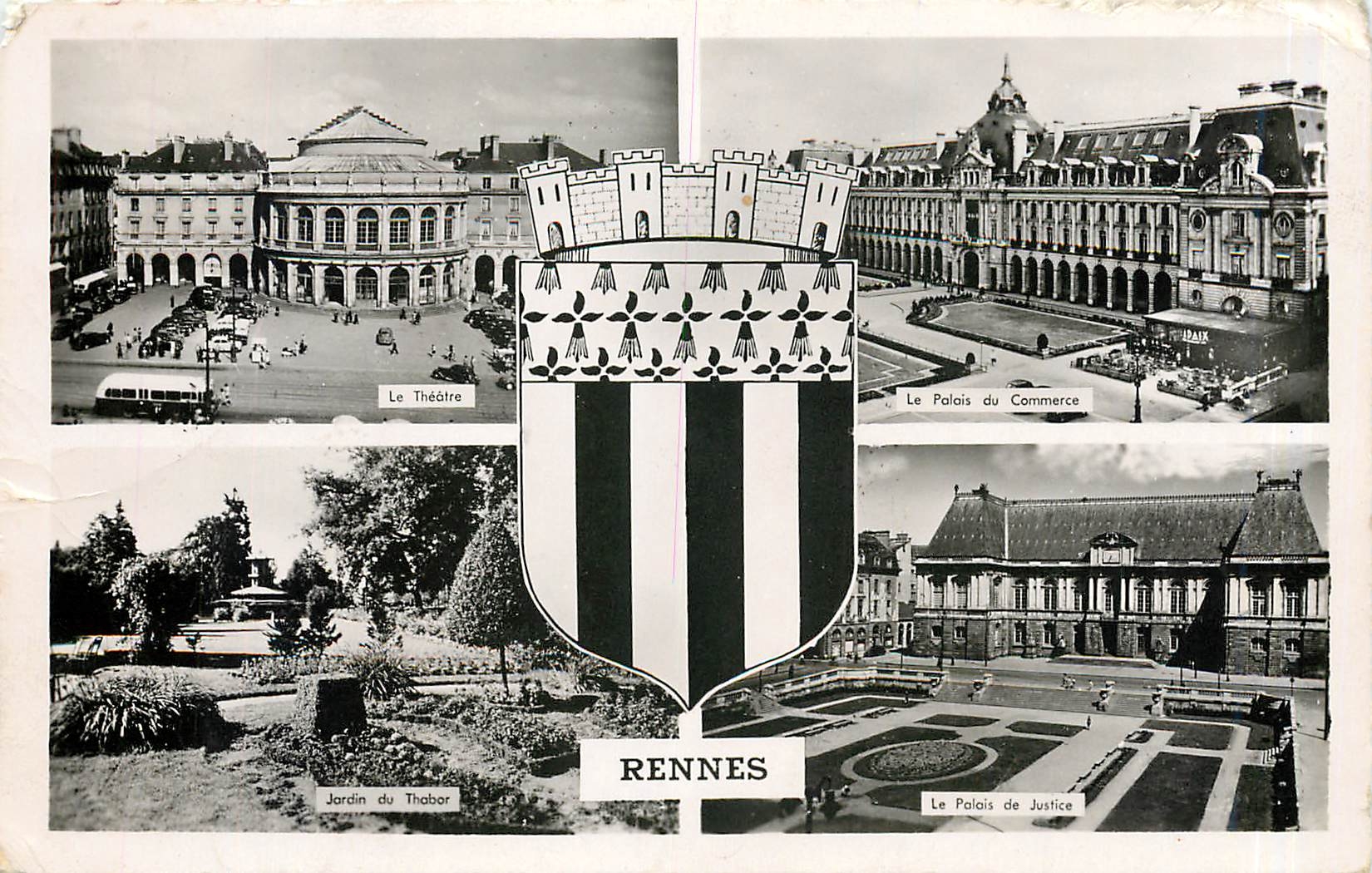 Rennes — Das Theater, das Palais du Commerce, der Thabor-Garten, das Palais de Justice — Editions Gaby