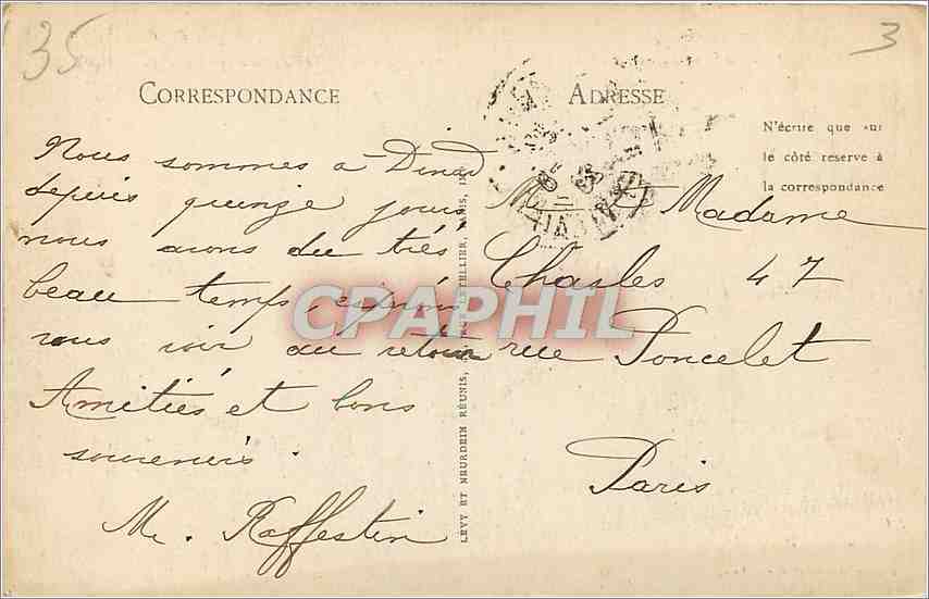 CPA Dinard Le Petit Casino et l'Hotel Royal  — Rückseite
