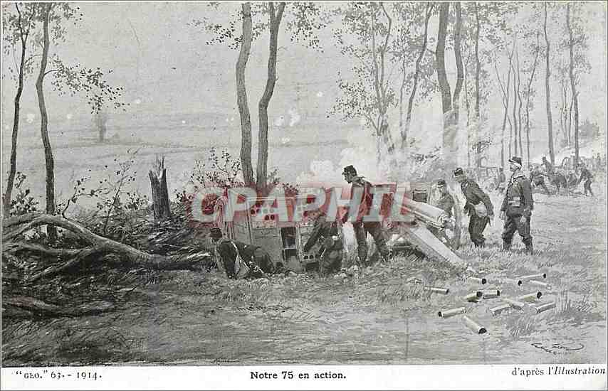 CPA Notre 75 en Action d'Apres l'Illustration Militaria