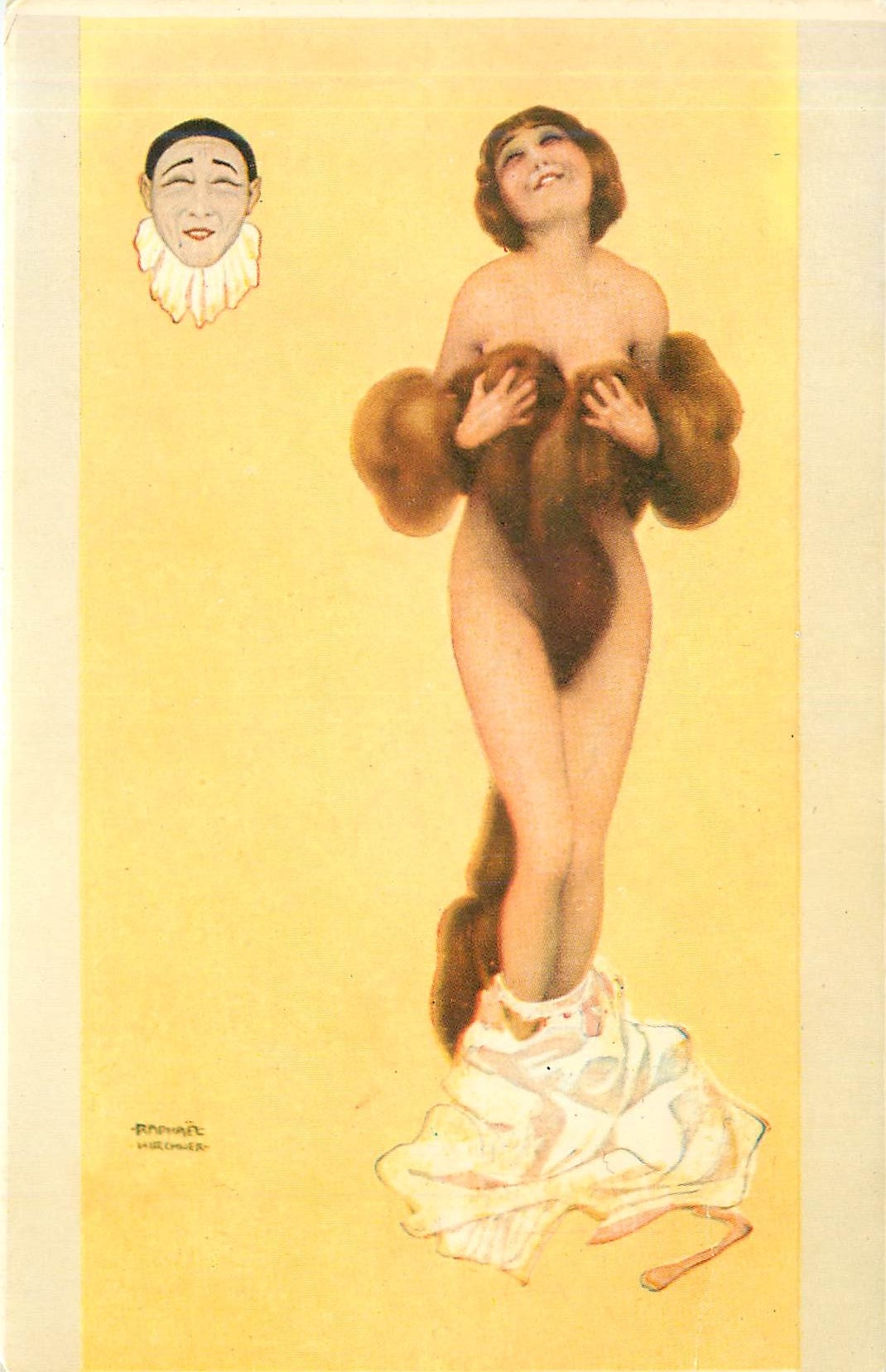 CPM Femme Illustrateur Pierrot