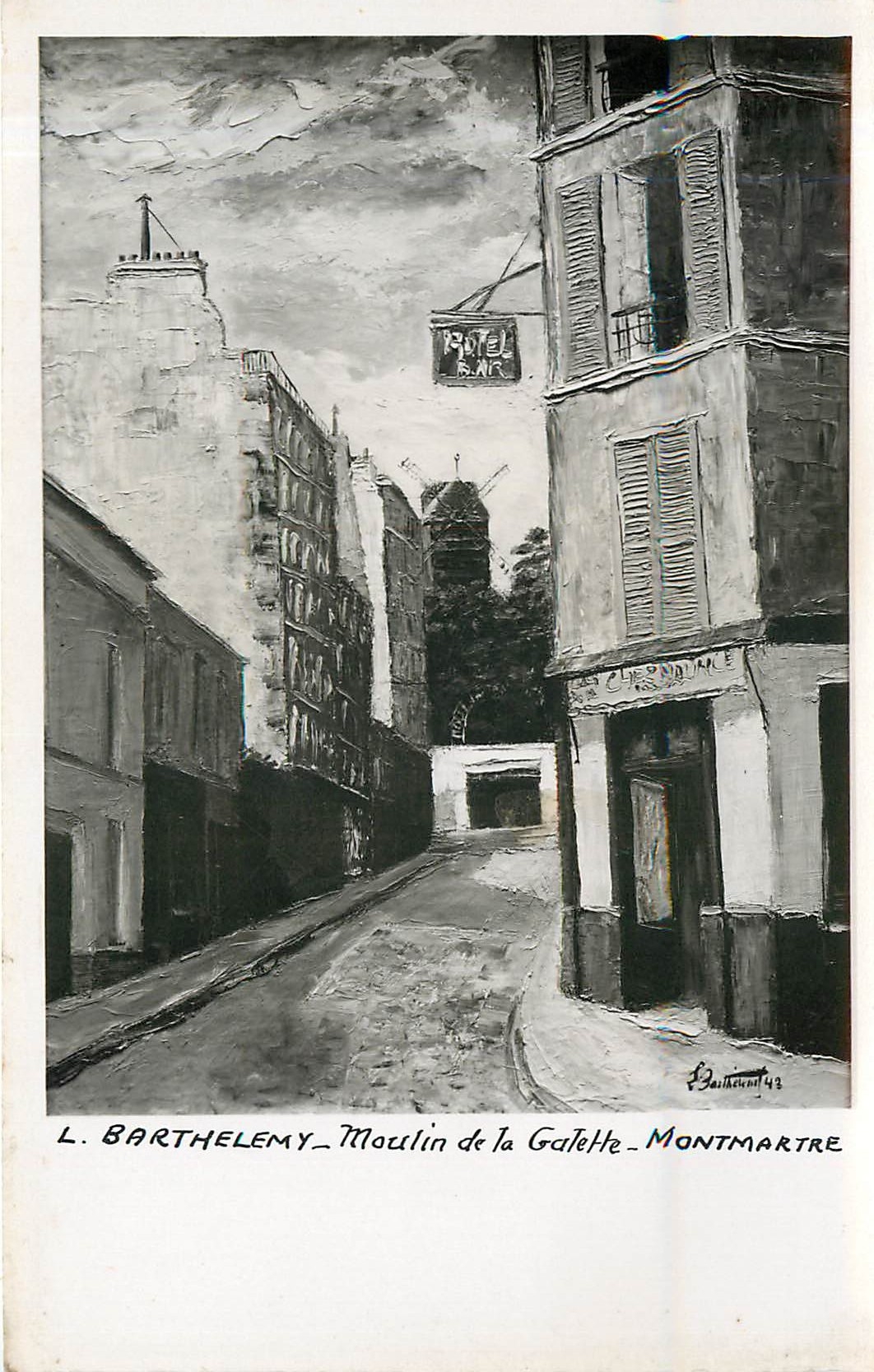 CPM L Barthelemy Moulin de la Galette Montmartre 