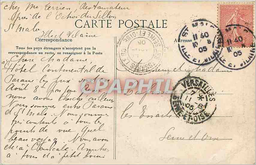 Saint-Malo — Le Château, côté Nord et la Plage — G.F. — Côte d'Emeraude 2970 — Reverso