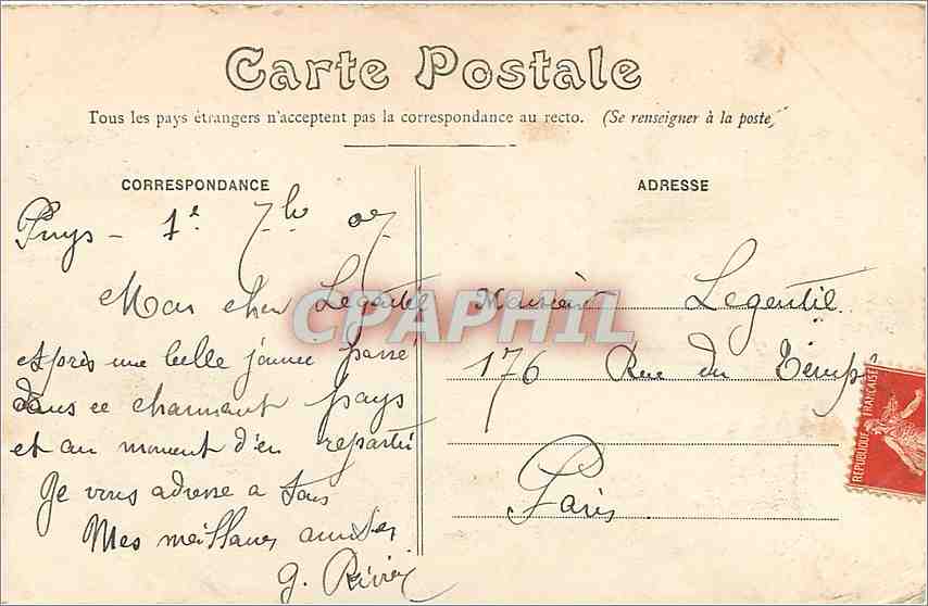 CPA Dieppe Vue Generale  — Rückseite