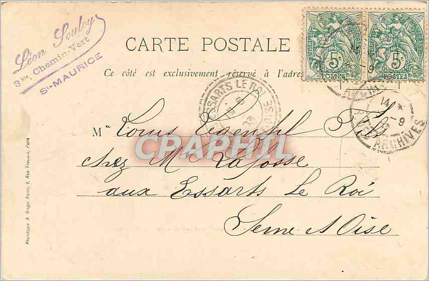 CPA Les Sites de la Marne L'Ile Ste Maurice Charentonneu  — Back