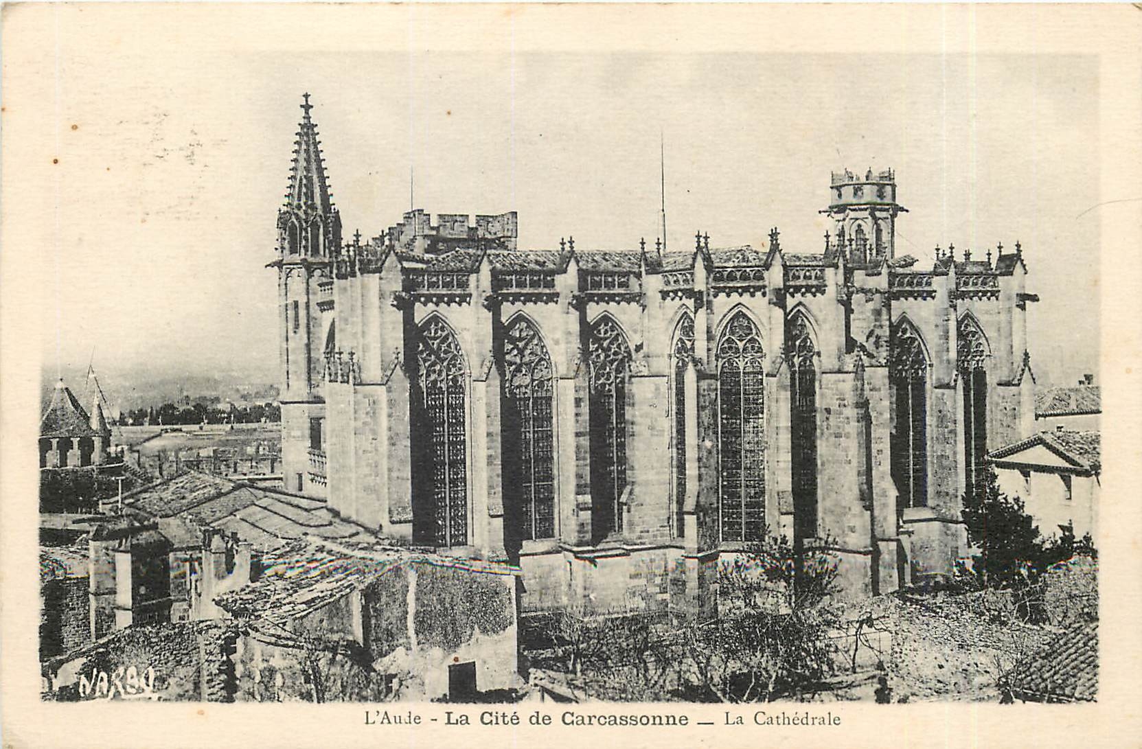 CPA L'Aude La Cite de Carcassonne La Cathedrale 