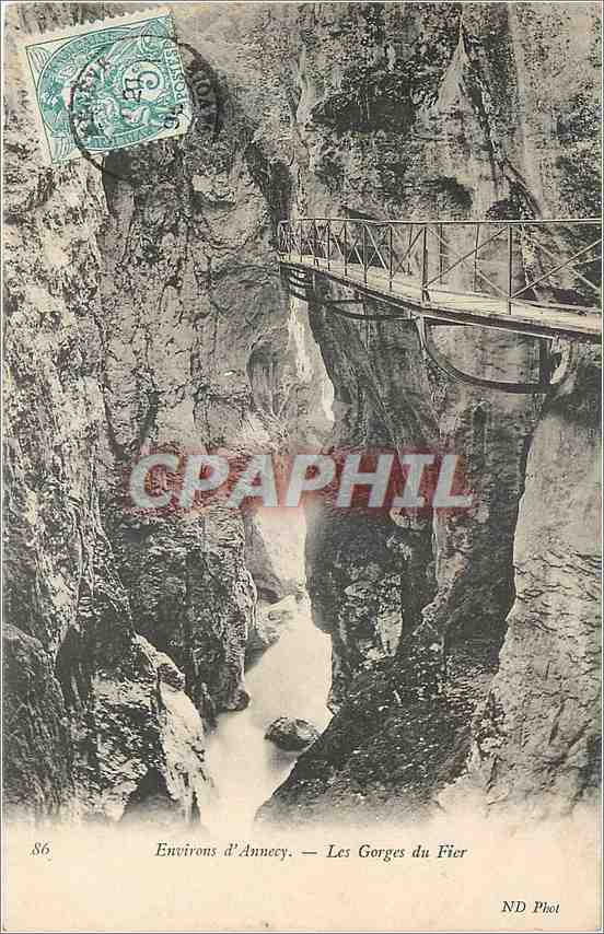 CPA Environs d'Annecy Les Gorges du Fier 