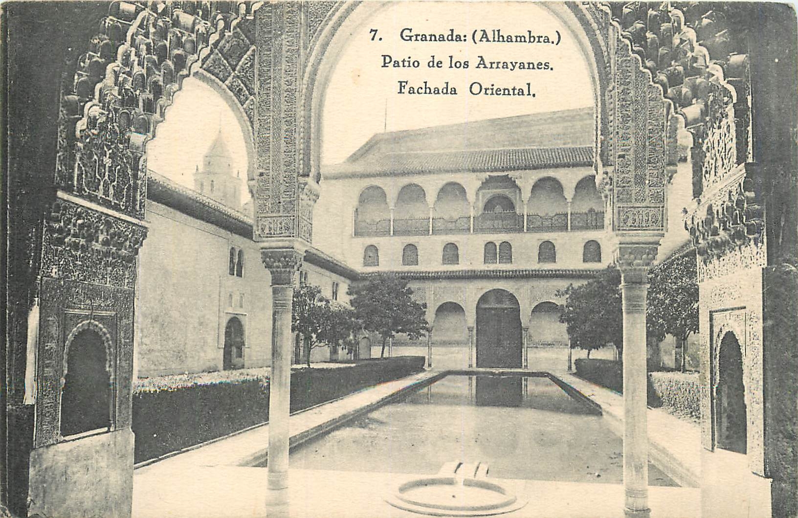 CPA Granada Alhambra Patio de los Arrayanes Fachada Oriental 