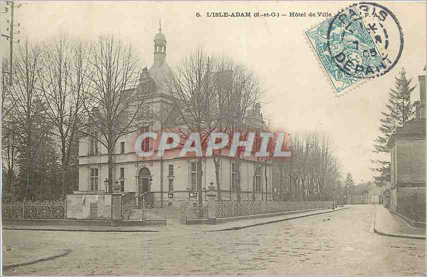 CPA L'Isle Adam S et O Hotel de Ville 