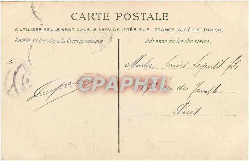 CPA L'Isle Adam S et O Hotel de Ville  — Back