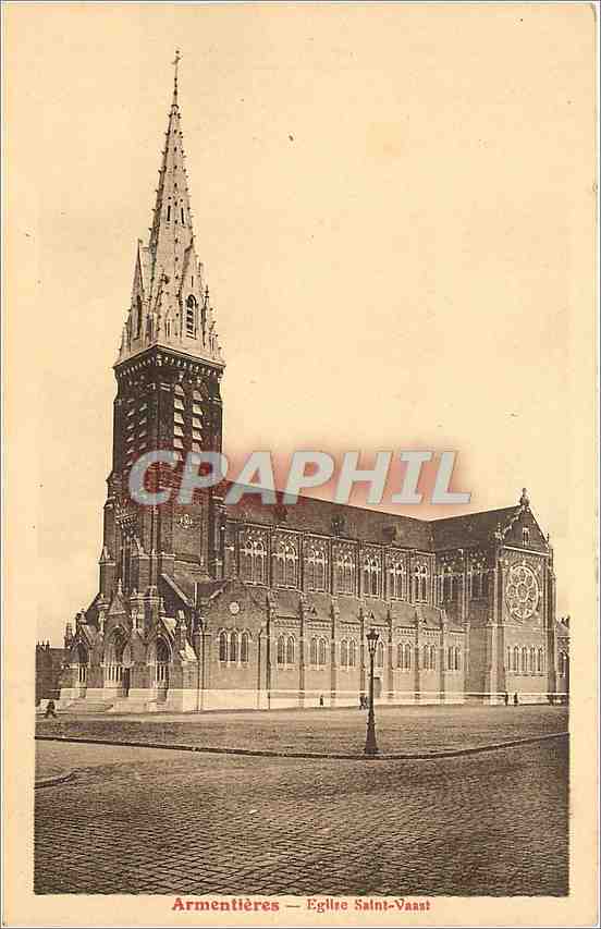CPA Armentieres Eglise Saint Vaast 