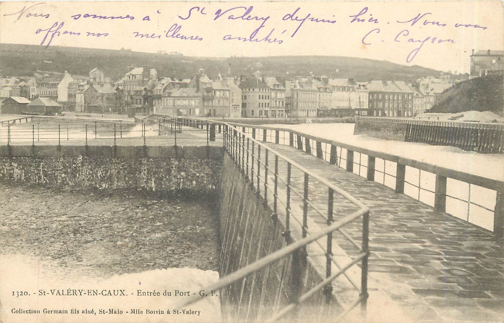 CPA St Valery en Caux Entree du Port 