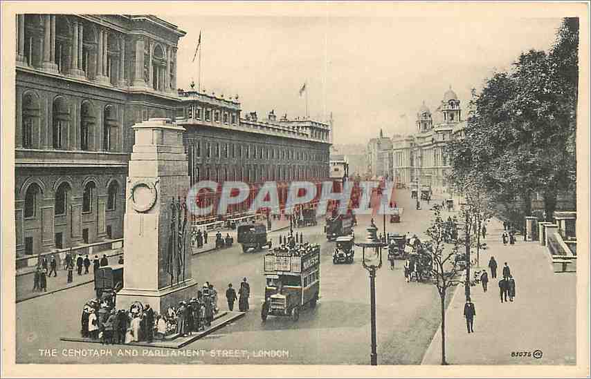 Le Cenotaph et Parliament Street, Londres — Valentine's 'Bromotype' série n°85075