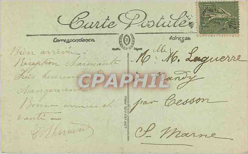 CPA Le Puy La Roche Corneille  — Verso