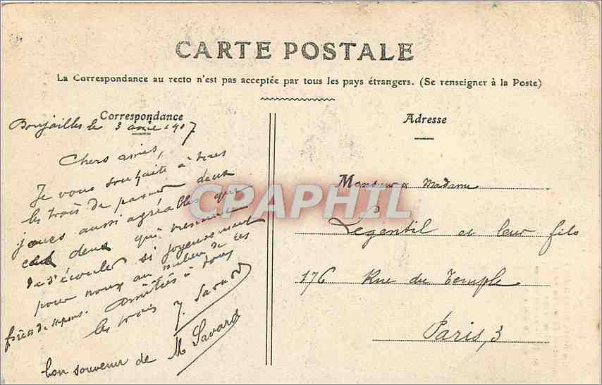 CPA Environs de Pontarlier Foret de la Joux  — Rückseite