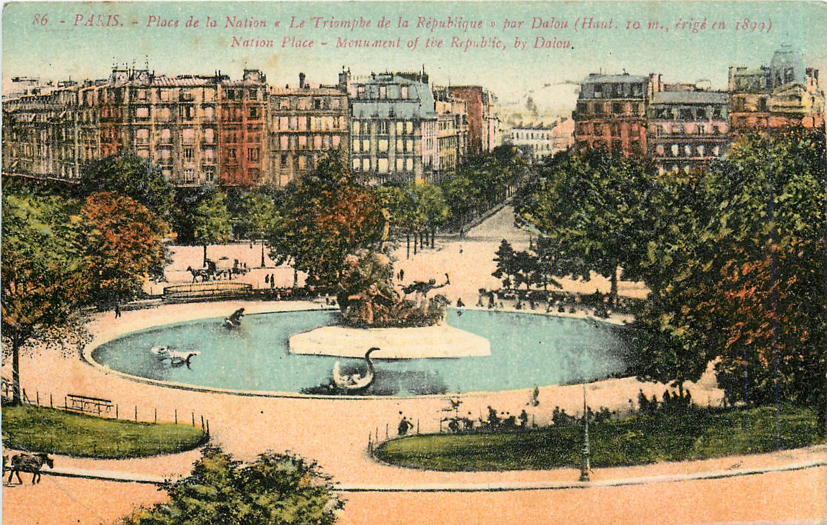 CPA Paris Place de la Nation Le Triomphe de la Republique 