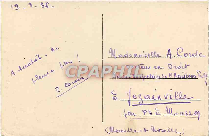 CPA Plombieres les Bains L'Eglise  — Back
