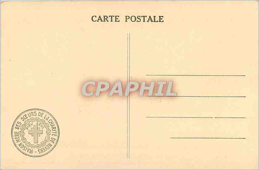CPA Sainte Bernadette dans sa Chasse Couvent Saint Gildard Nevers  — Verso