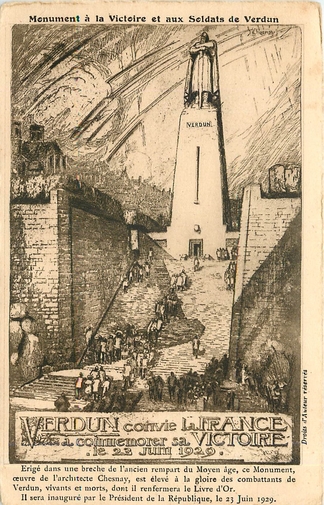 CPA Monument a la Victoire et aux Soldats de Verdun 