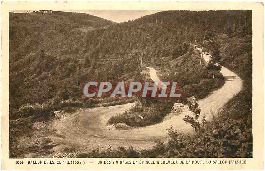 CPA Ballon d'Alsace Un des 7 Virages en Epingle a Cheveux de la Route du Ballon d'Alsace 