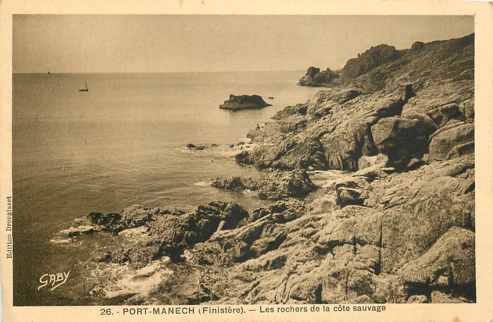 CPA Port Manech Finistere Les Rochers de la Cote Sauvage 