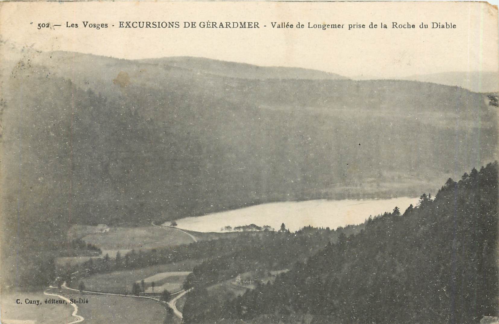 CPA Les Vosges Excursions de Gerardmer Vallee de Longemes prise de la Roche du Diable 