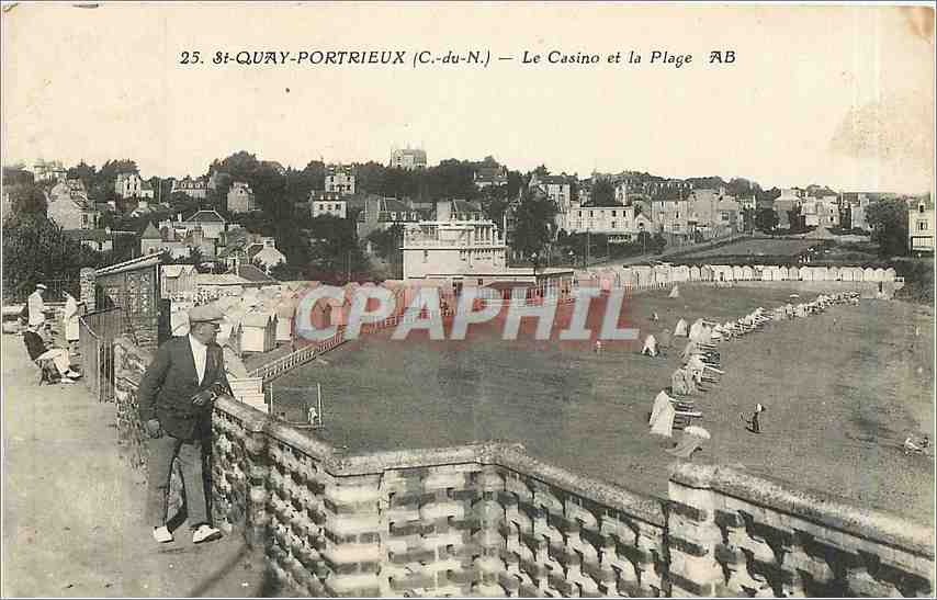 St-Quay-Portrieux (C.-du-N.) — Le Casino et la Plage AB