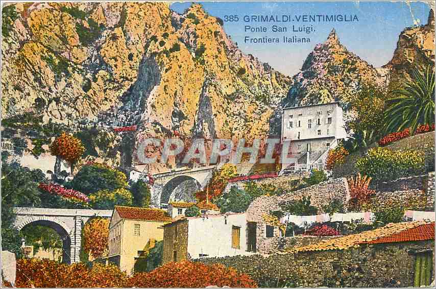 CPA Grimaldi Ventimiglia Ponte San Luigi Frontiera Italiana 