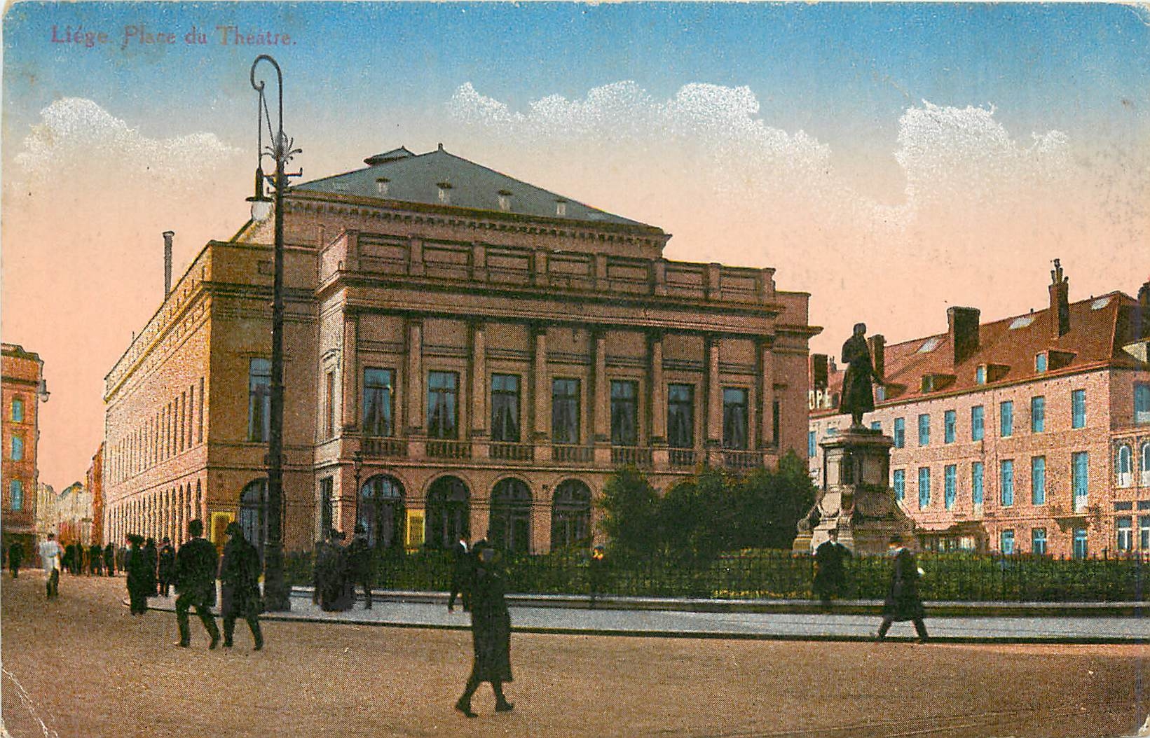 CPA Liege Place du Theatre 