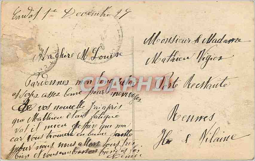 CPA Environs de Dienne Sommet du Puy Mary  — Rückseite