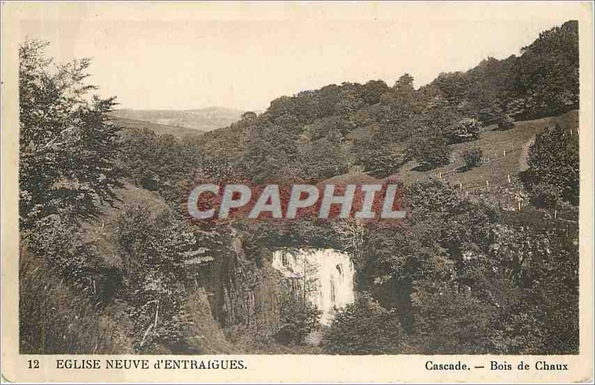 CPA Eglise Neuve d'Entraigues Cascade Bois de Chaux 