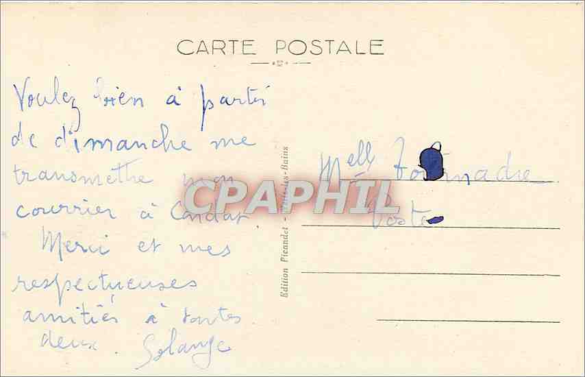 CPA Neris les Bains Allee du Parc Entree Etablissement thermal  — Rückseite