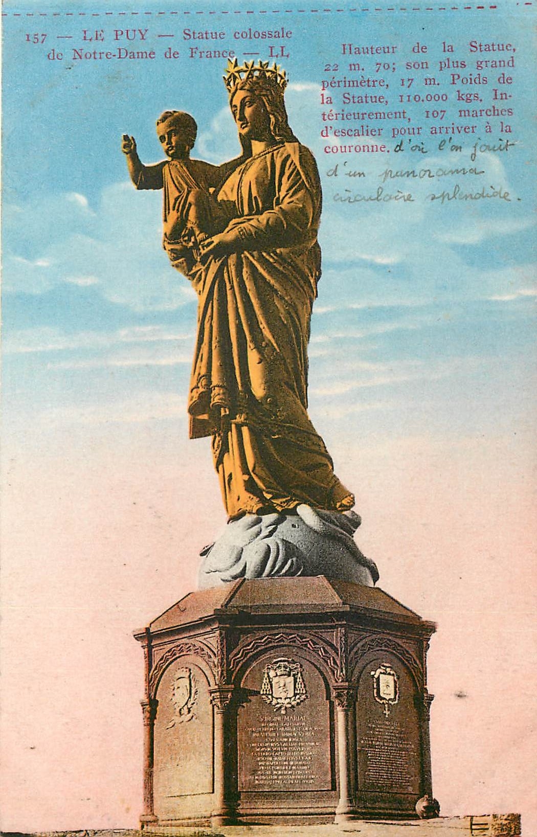 Le Puy — Statue colossale de Notre-Dame — LL