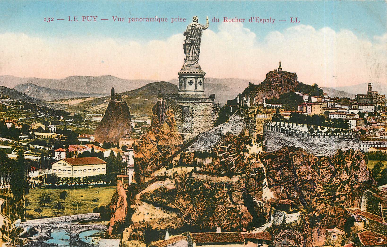 CPA Le Puy Vue Panoramique prise du Rocher d'Espaly 